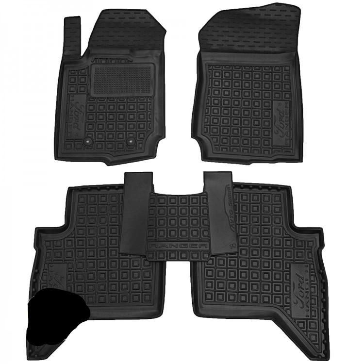 Set Tappetini Di Gomma Su misura Per  Ford Ranger (2018-2021)